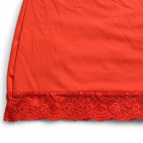 Y2K orange lace cami top with adjustable straps - size L ( - Picture 7 of 8